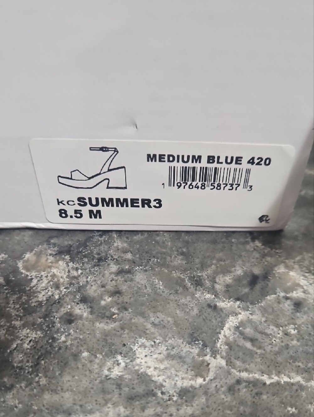 Calvin Klein Light Blue Denim Platform Sandals - Picture 5 of 10